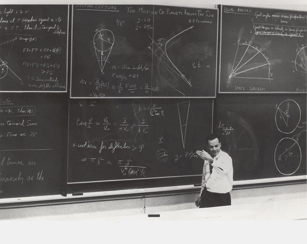 Ричард Фейнман на лекции (1964)